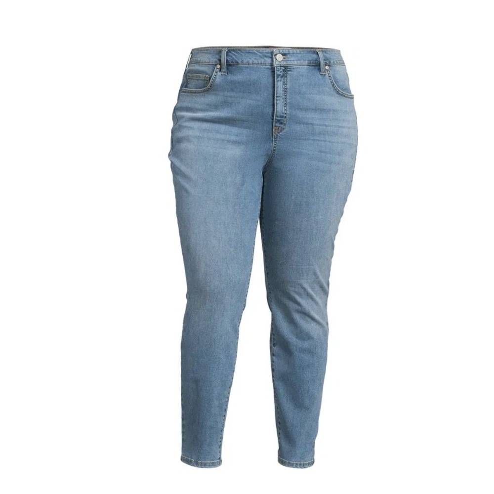 Denim Stretch Jeans Womens‎ Light Wash Slim Fit High Rise Pants